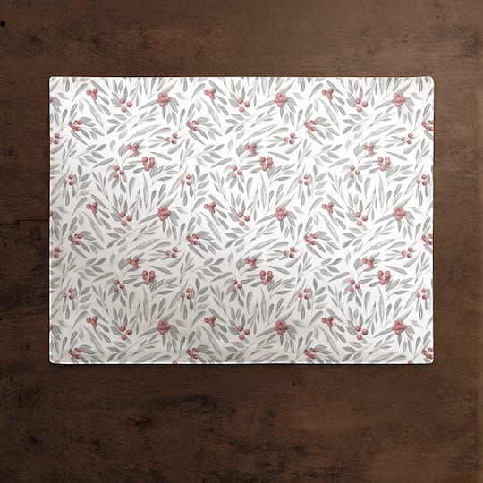 Holly And Leaves 18x14 Cotton Twill Placemat